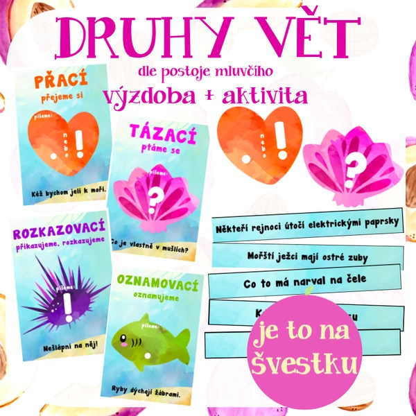 Druhy vět - výzdoba + aktivita
