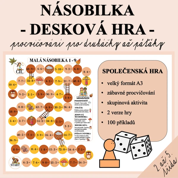 DESKOVÁ HRA - NÁSOBILKA