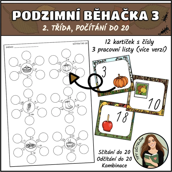 Podzimní běhačka 3 - počítání do 20 (2. třída)