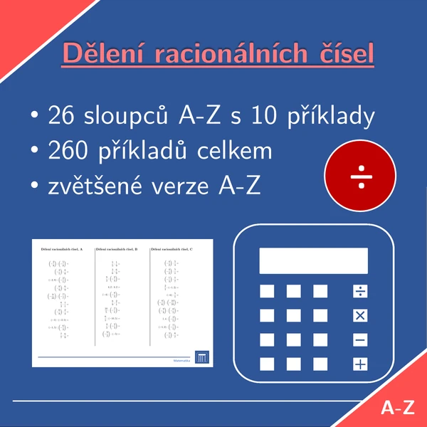 Dělení racionálních čísel | matematika | 26 sloupců
