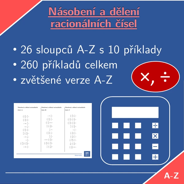 Násobení a dělení racionálních čísel | matematika | 26 sloupců