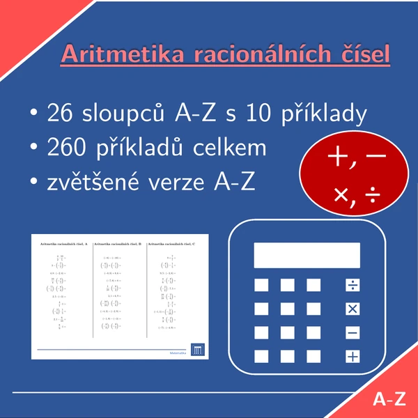 Aritmetika racionálních čísel | matematika | 26 sloupců