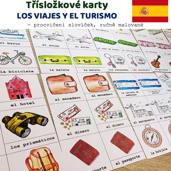 Třísložkové karty - LOS VIAJES Y EL TURISMO