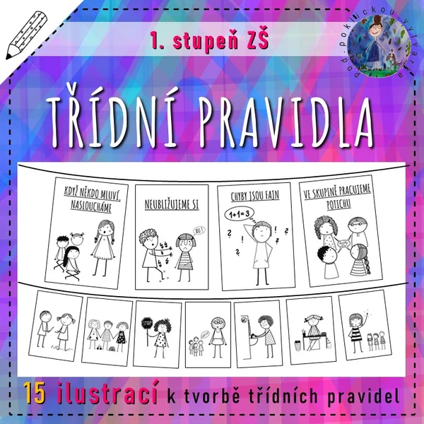 Třídní pravidla - 15 ilustrací k tvorbě třídních pravidel