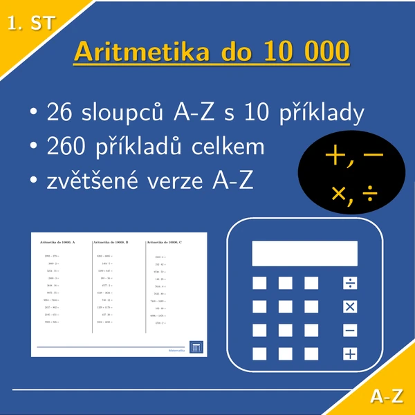 Aritmetika do 10 000 | matematika 1. stupeň | 26 sloupců