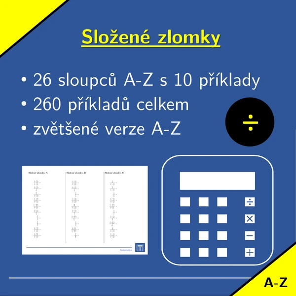 Složené zlomky | matematika | 26 sloupců