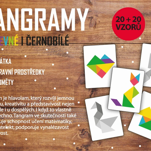 Tangramy barva + černobílé (20 a 20 předloh)