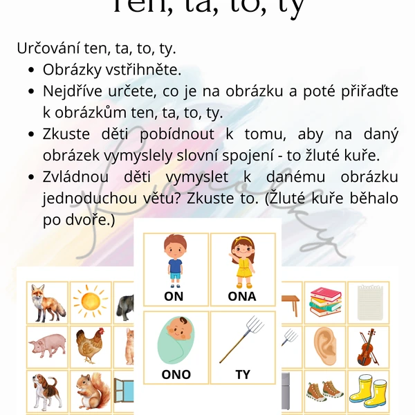 Ten, ta, to, ty