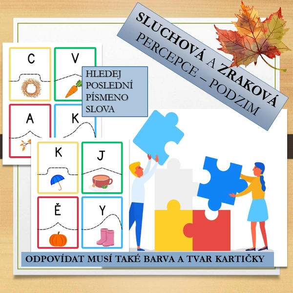 ZRAKOVÁ A SLUCHOVÁ PERCEPCE - PODZIM (POSLEDNÍ PÍSMENO SLOVA)