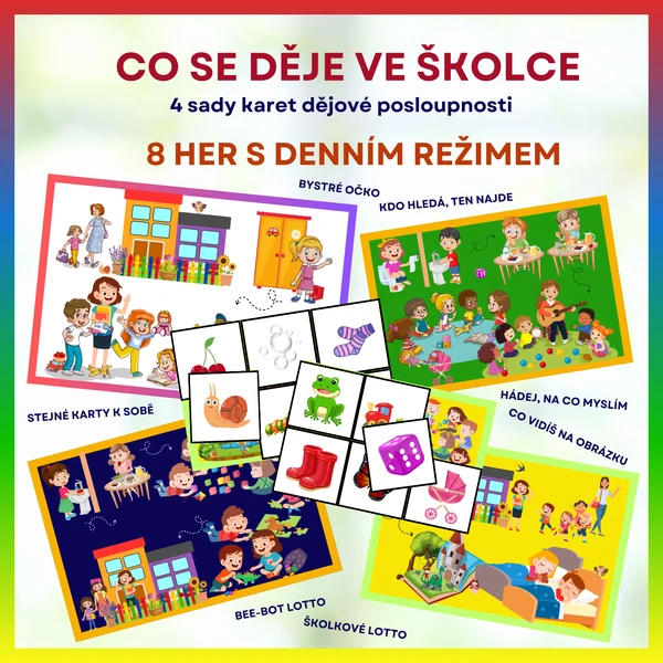 Co se děje ve školce - 8 her s denním režimem