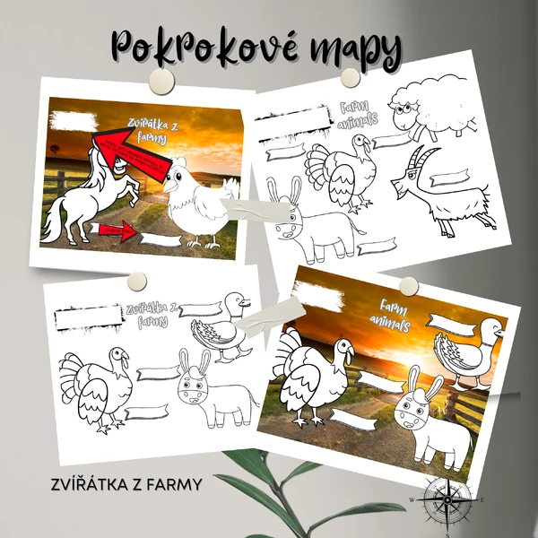 POKROKOVÉ MAPY - ZVÍŘÁTKA Z FARMY