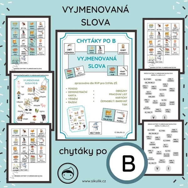 VYJMENOVANÁ SLOVA CHYTÁKY PO B