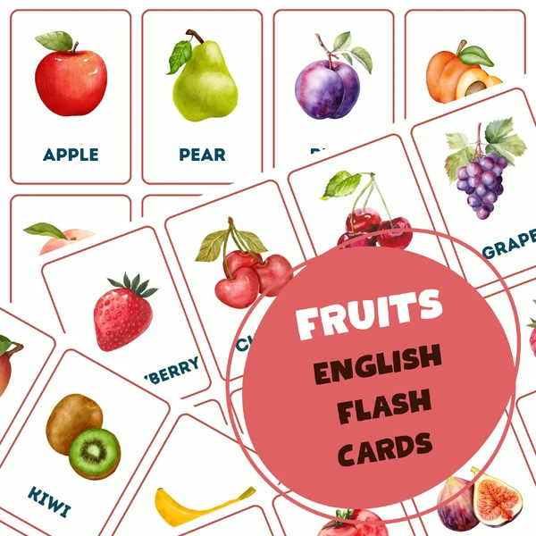 FRUITS - English flash cards