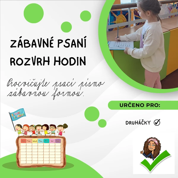Zábavné psaní - rozvrh hodin