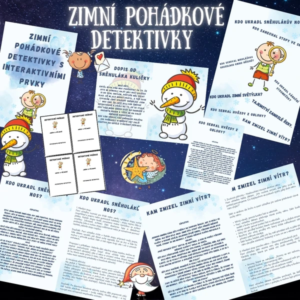 Zimní pohádkové detektivky s interaktivními prvky