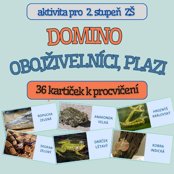 Domino - poznávání OBOJŽIVELNÍCI A PLAZ