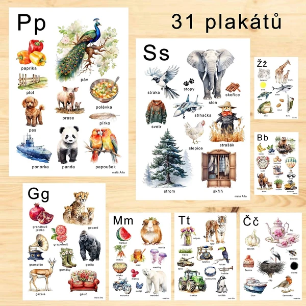 ABECEDA 31 PLAKÁTŮ A4