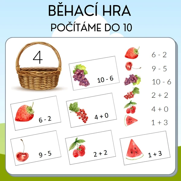 Běhací hra - počítáme do 10