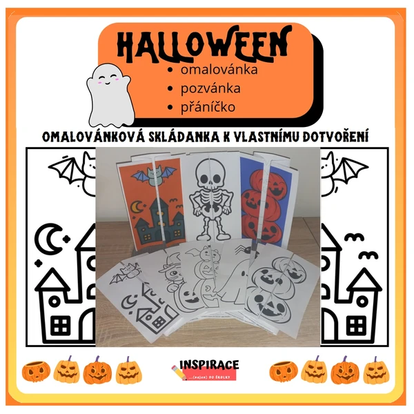 Halloweenská omalovánka s překvapením 