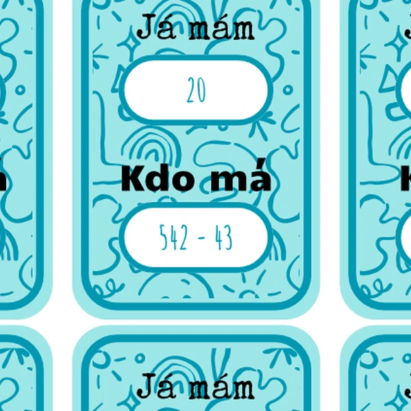 Já mám, kdo má - sčítání a odčítání do 1000