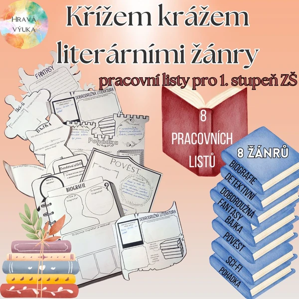 Křížem krážem literárními žánry - pracovní listy pro čtenářské lekce