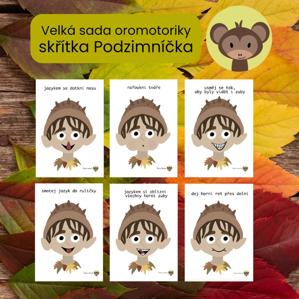 Velká sada oromotoriky skřítka Podzimníčka