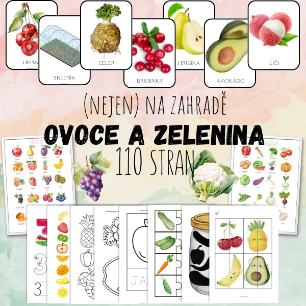 (Nejen) na zahradě - OVOCE A ZELENINA - MEGASOUBOR AKTIVIT