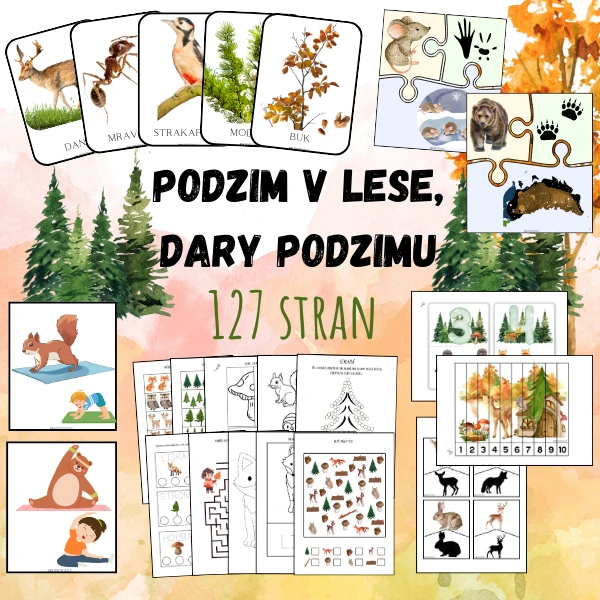 Podzim v lese, dary podzimu - 127 STRAN - SOUBOR AKTIVIT 