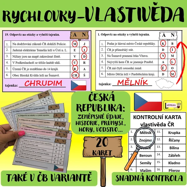 RYCHLOVKY/VLASTIVĚDA= ČR - 4.-5. TŘÍDA