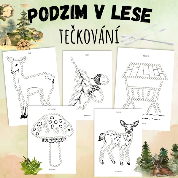 Tečkování - podzim v lese
