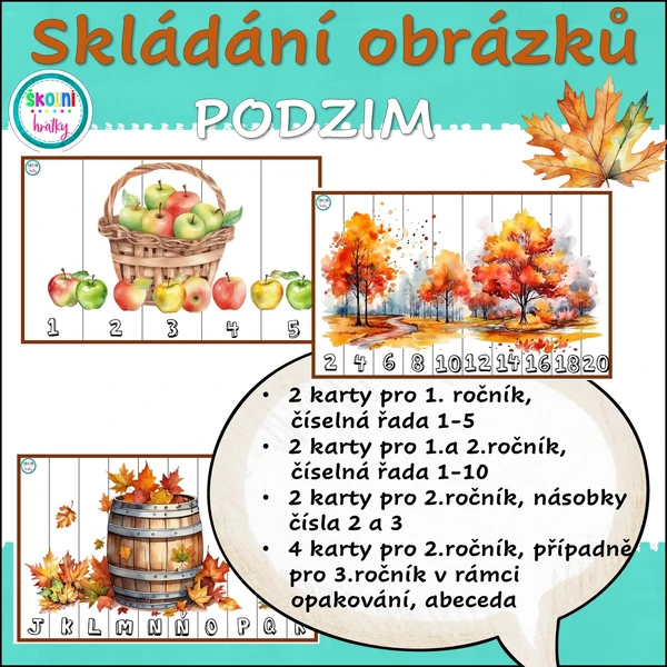 Skládání obrázků - podzim