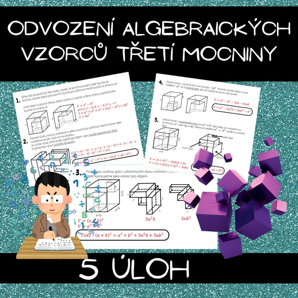 Odvození algebraických vzorců třetí mocniny