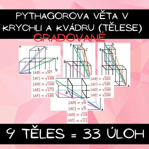 Pythagorova věta v krychli a kvádru (tělese)