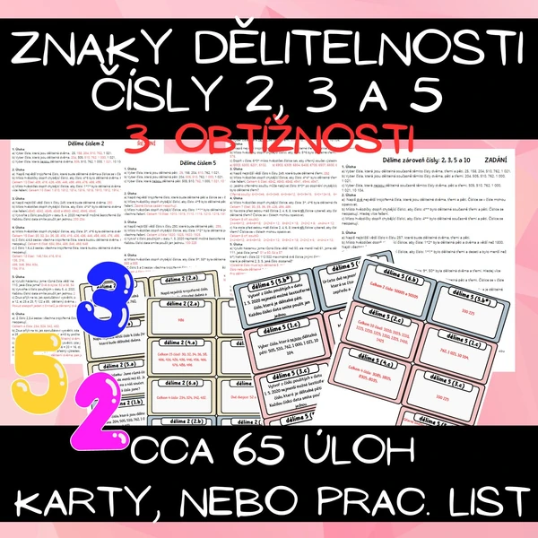 Znaky dělitelnosti 2,3,5,