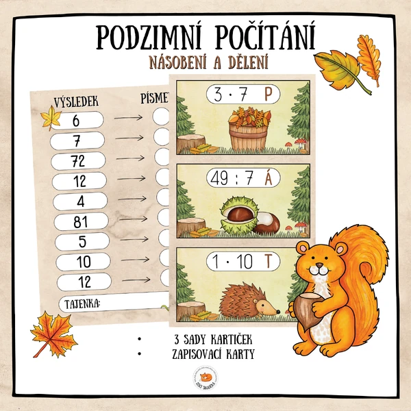 Násobení a dělení - Podzimní počítání