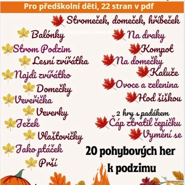 Podzimní pohybové hry