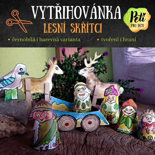 Vystřihovánka lesní skřítci