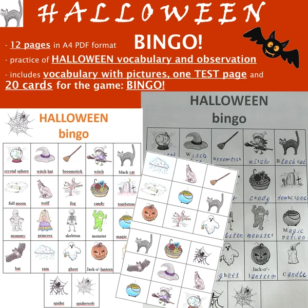 Halloween bingo AJ