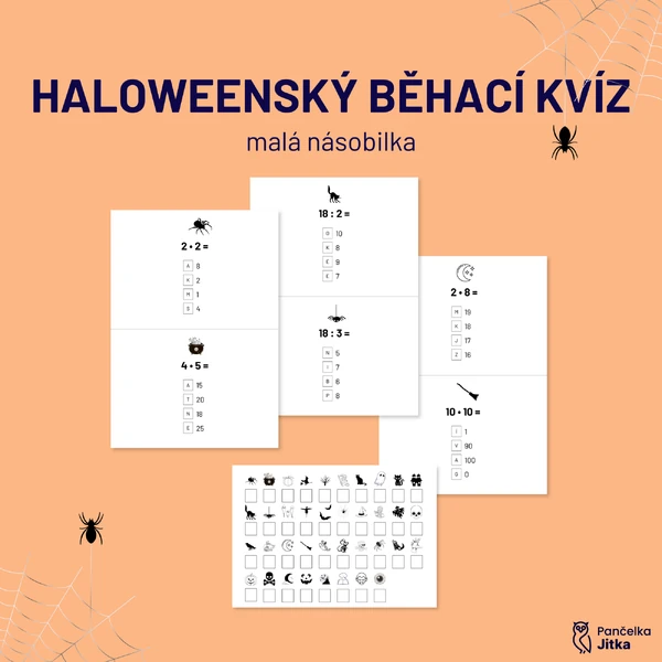 HALOWEENSKÝ BĚHACÍ KVÍZ - malá násobilka