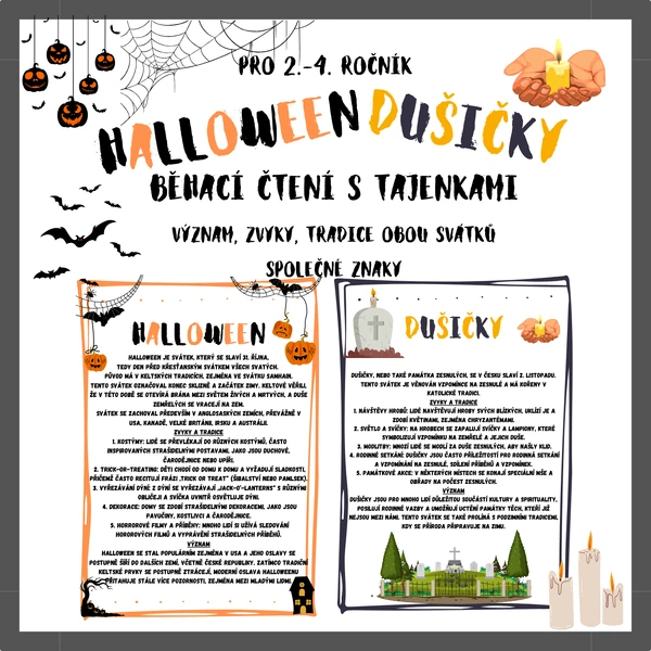 Halloween & Dušičky - běhací čtení s tajenkami