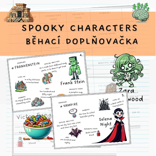 Spooky Characters - běhací doplňovačka