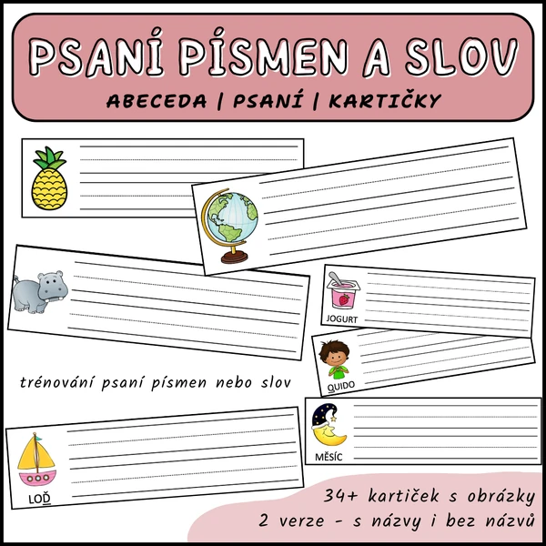 Psaní písmen a slov - abeceda