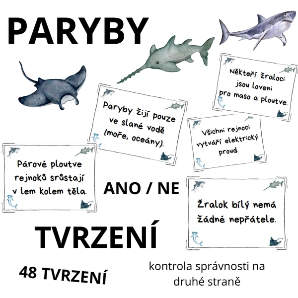 PARYBY - 48 tvrzení (ANO/NE) + rychlá kontrola z druhé strany