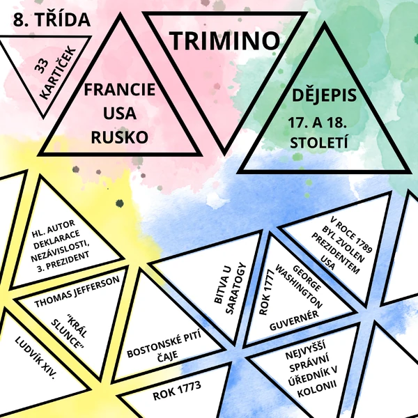 TRIMINO -USA, Francie, Rusko v 17. a 18. století