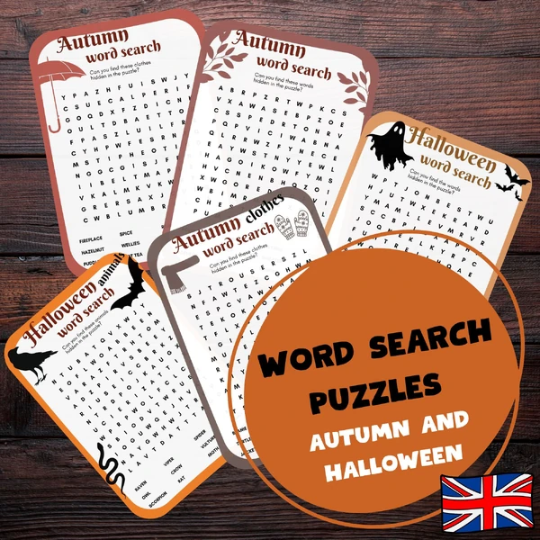 Word Search Puzzles | Osmisměrky v angličtině
