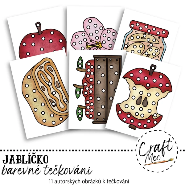 JABLÍČKO - BAREVNÉ TEČKOVÁNÍ