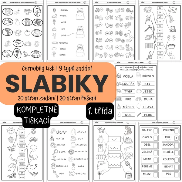 SLABIKY - KOMPLETNĚ TISKACÍ