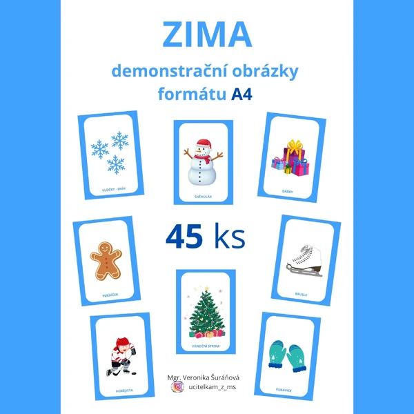 ZIMA - demonstrační obrázky (45 ks)