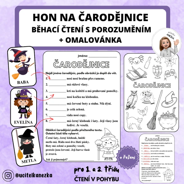 HON NA ČARODĚJNICE BĚHACÍ ČTENÍ S POROZUMĚNÍM