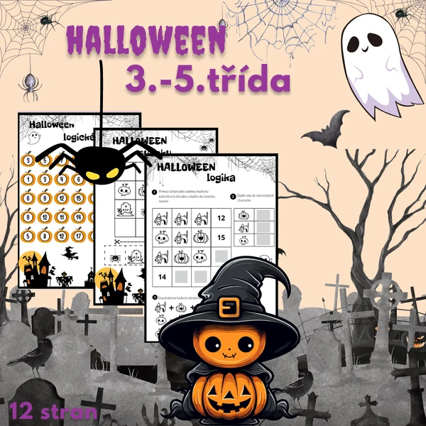 Halloween - strašidelné úlohy 3.-5.třída